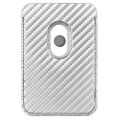 KZDOO Carbon Fiber Texture Magnetic Card Holder Compatible with MagSafe Cell Phone Leather Wallet