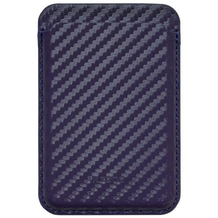 KZDOO Carbon Fiber Texture Magnetic Card Holder Compatible with MagSafe Cell Phone Leather Wallet