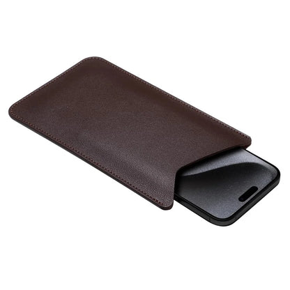 Portable Phone Bag for 6.7-6.9" Cell Phone Case Microfiber Leather Slim Phone Pouch, Size L