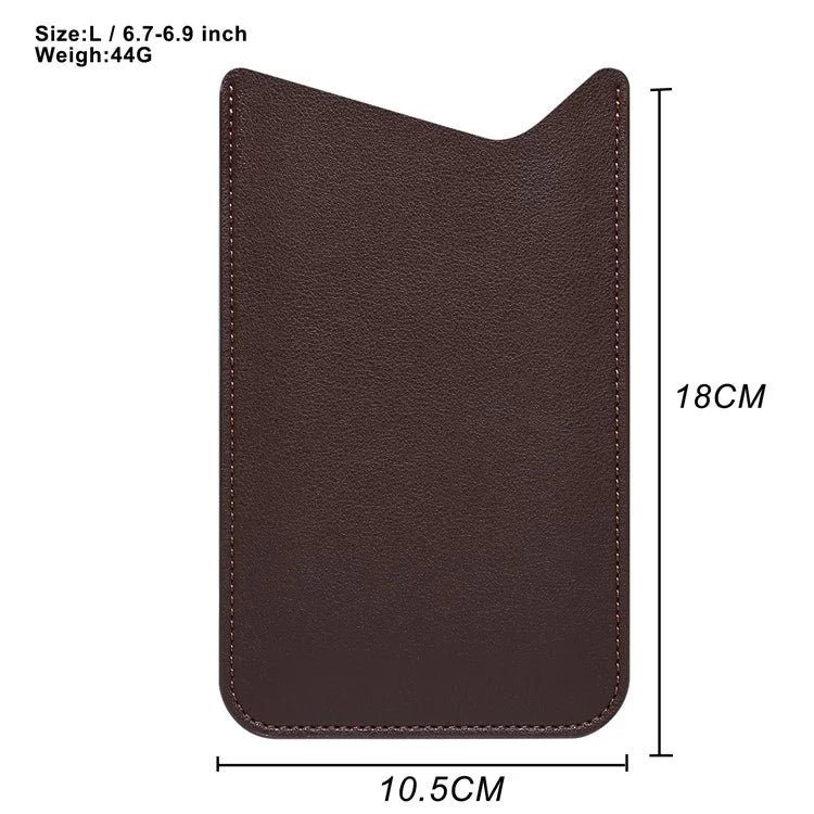 Portable Phone Bag for 6.7-6.9" Cell Phone Case Microfiber Leather Slim Phone Pouch, Size L