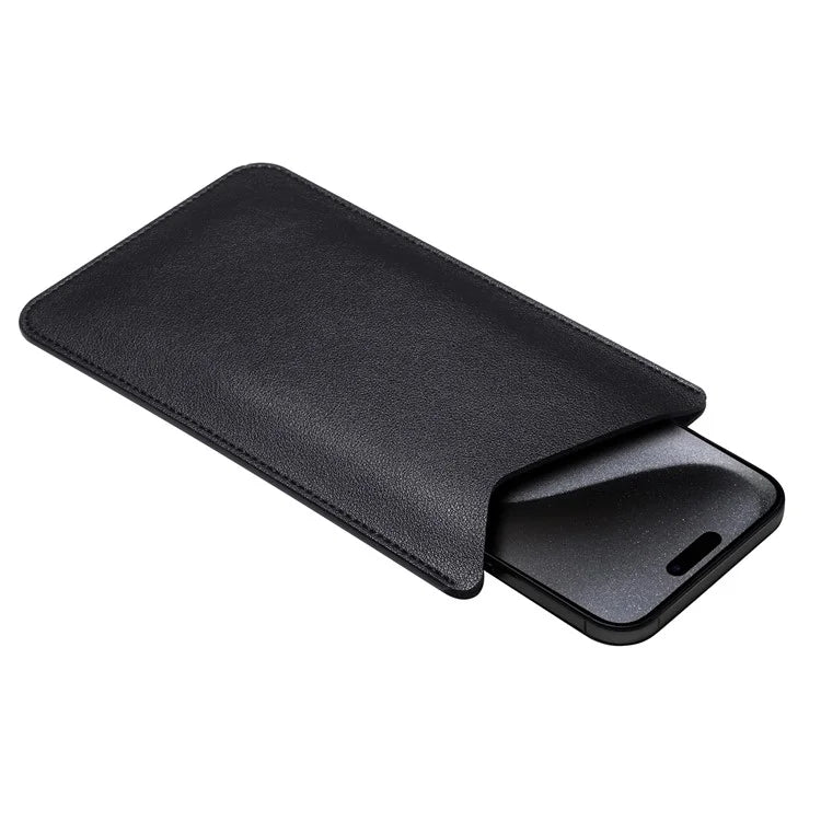 Portable Phone Bag for 6.7-6.9" Cell Phone Case Microfiber Leather Slim Phone Pouch, Size L