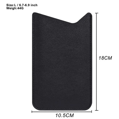 Portable Phone Bag for 6.7-6.9" Cell Phone Case Microfiber Leather Slim Phone Pouch, Size L