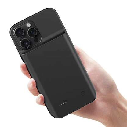 For iPhone 15 Pro Battery Case 6800mAh Soft Edge Rechargeable Charger Case Battery Pack