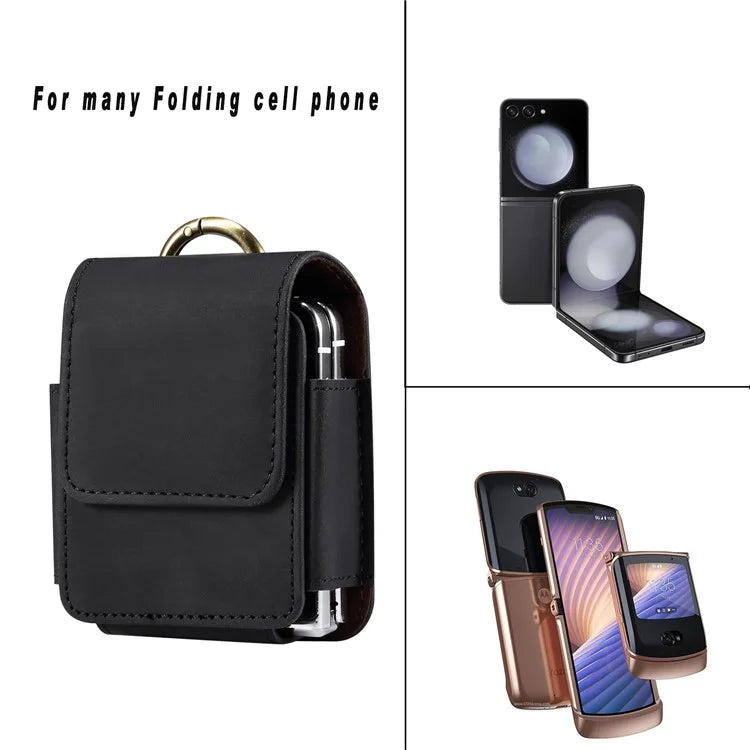 For Samsung Galaxy Z Flip5 5G / Huawei P50 Pocket / Oppo Find N2 Flip 5G Case Waist Pack Folding Phone Holster