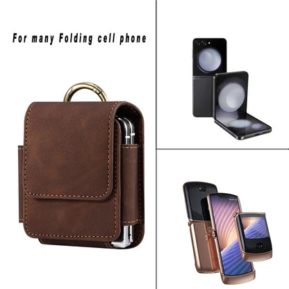 For Samsung Galaxy Z Flip5 5G / Huawei P50 Pocket / Oppo Find N2 Flip 5G Case Waist Pack Folding Phone Holster