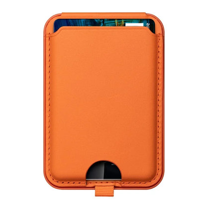 For iPhone 12 / 13 / 14 / 15 Series Magnetic Card Holder Compatible with MagSafe PU Phone Kickstand Card Bag