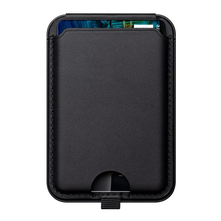 For iPhone 12 / 13 / 14 / 15 Series Magnetic Card Holder Compatible with MagSafe PU Phone Kickstand Card Bag