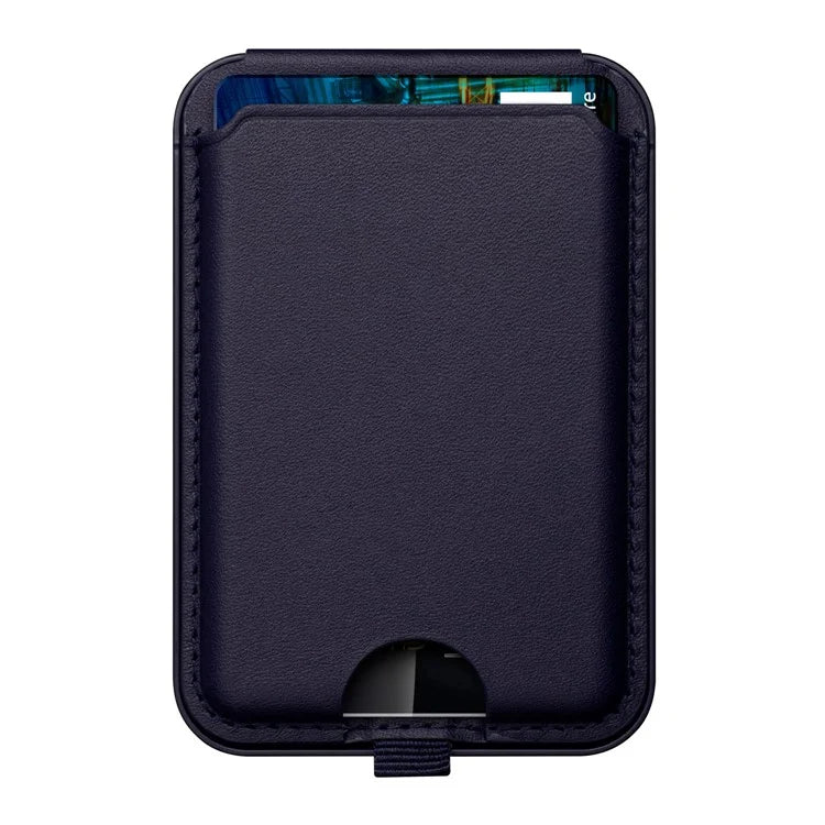 For iPhone 12 / 13 / 14 / 15 Series Magnetic Card Holder Compatible with MagSafe PU Phone Kickstand Card Bag