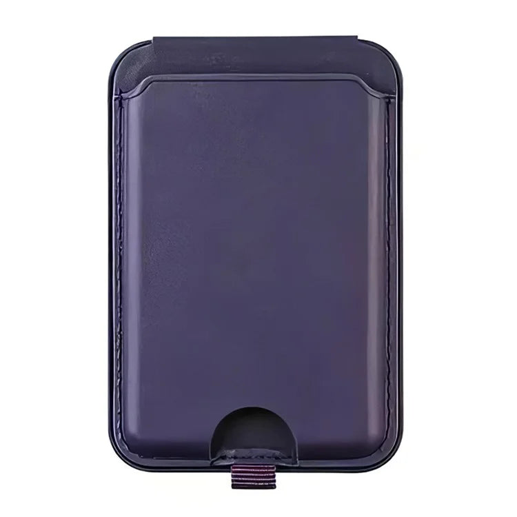 For iPhone 12 / 13 / 14 / 15 Series Magnetic Card Holder Compatible with MagSafe PU Phone Kickstand Card Bag