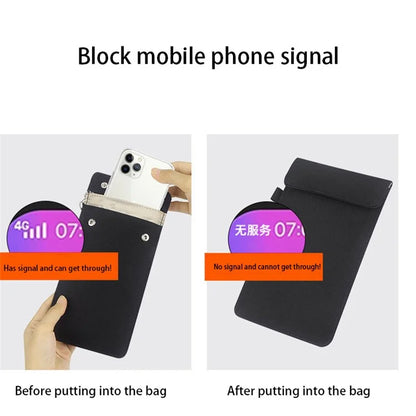CL302 Oxford Cloth Signal Blocking Long Pouch RFID Blocker Phone Bag