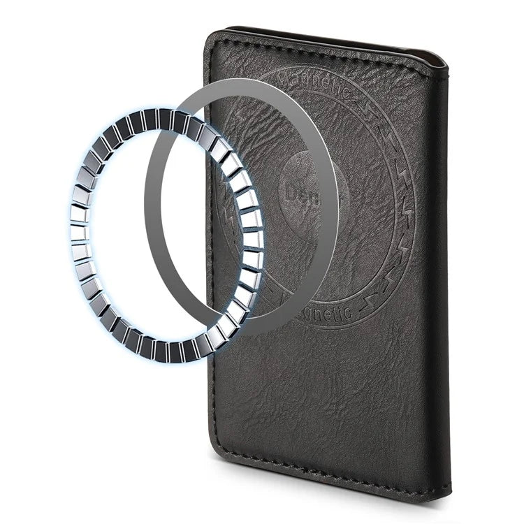 DENIOR Magnetic Card Case Compatible with MagSafe PU Leather Phone Card Holder Kickstand