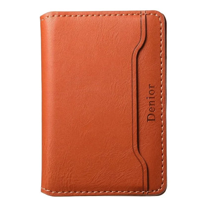 DENIOR Magnetic Card Case Compatible with MagSafe PU Leather Phone Card Holder Kickstand