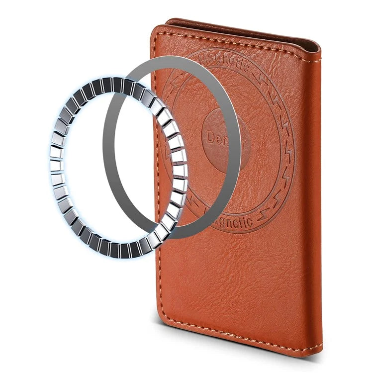 DENIOR Magnetic Card Case Compatible with MagSafe PU Leather Phone Card Holder Kickstand
