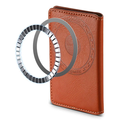 DENIOR Magnetic Card Case Compatible with MagSafe PU Leather Phone Card Holder Kickstand