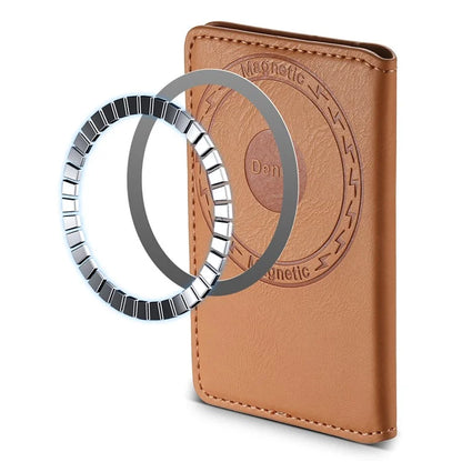 DENIOR Magnetic Card Case Compatible with MagSafe PU Leather Phone Card Holder Kickstand