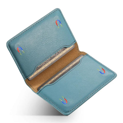 DENIOR Magnetic Card Case Compatible with MagSafe PU Leather Phone Card Holder Kickstand