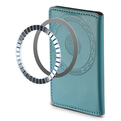 DENIOR Magnetic Card Case Compatible with MagSafe PU Leather Phone Card Holder Kickstand
