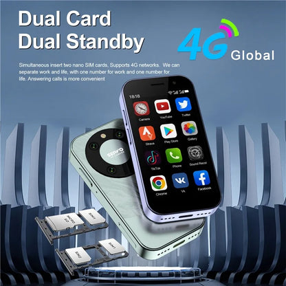 SERVO KING9000 3+64GB 3" Display Ultra-Mini 4G Smartphone, Dual SIM Dual Standby