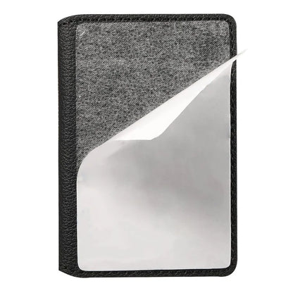 Calf Texture PU Leather Card Holder Phone Card Case Adhesive Cellphone Kickstand