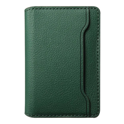 Calf Texture PU Leather Card Holder Phone Card Case Adhesive Cellphone Kickstand