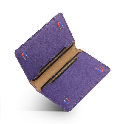 Calf Texture PU Leather Card Holder Phone Card Case Adhesive Cellphone Kickstand
