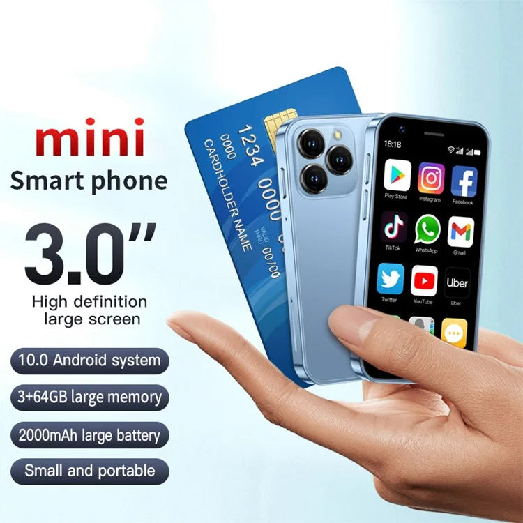 SOYES XS16 Android 10 5MP Dual SIM Mini Cellphone 3 Inch 4G Smartphone, 3+64GB