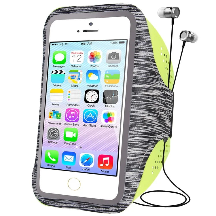 Outdoor Sports Arm Bag for Men and Women, Fitness Running Mobile Phone Pouch with Reflective Strip, Size L