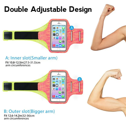 Outdoor Sports Arm Bag for Men and Women, Fitness Running Mobile Phone Pouch with Reflective Strip, Size L