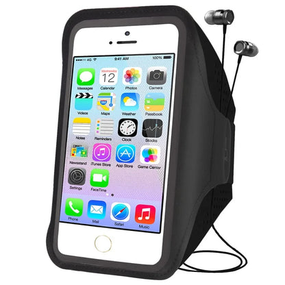 Outdoor Sports Arm Bag for Men and Women, Fitness Running Mobile Phone Pouch with Reflective Strip, Size L