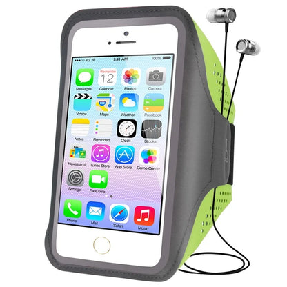 Outdoor Sports Arm Bag for Men and Women, Fitness Running Mobile Phone Pouch with Reflective Strip, Size L