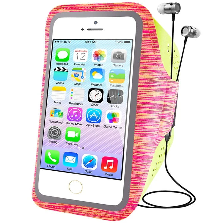 Outdoor Sports Arm Bag Fitness Cell Phone Pouch with Reflective Strip for Men and Women, Size M
