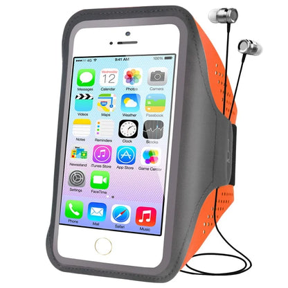 Outdoor Sports Arm Bag Fitness Cell Phone Pouch with Reflective Strip for Men and Women, Size M