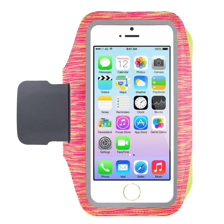 Outdoor Sports Arm Bag Fitness Cell Phone Pouch with Reflective Strip for Men and Women, Size M