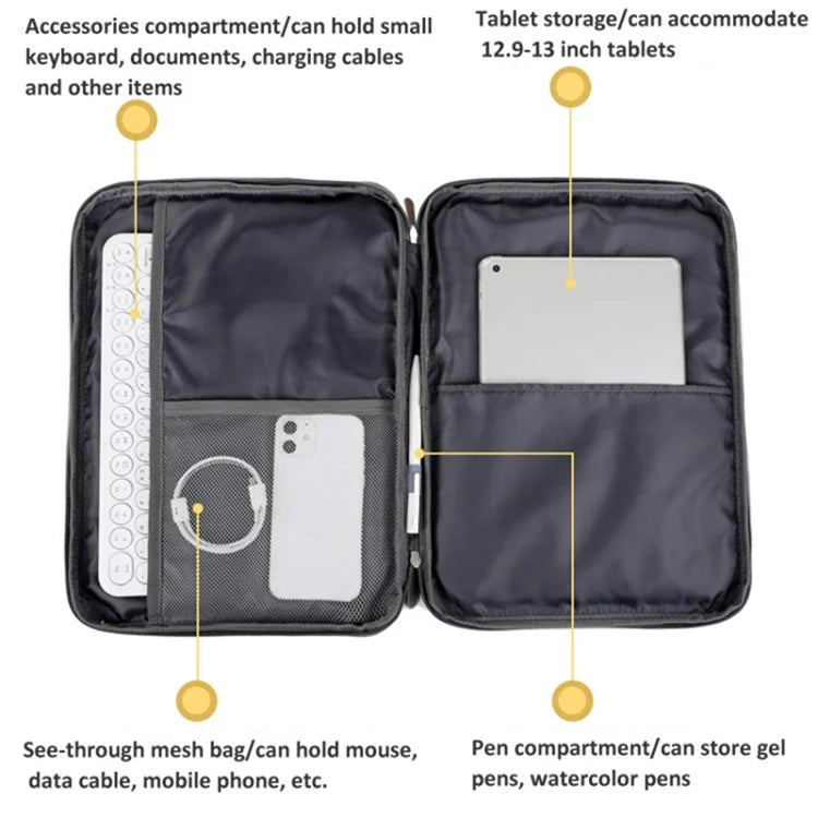 Slim Carrying Case for 13-inch Laptops, Tablets Oxford Fabric Portable Storage Bag