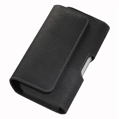 5 Inch Magnetic Waist Pouch Horizontal Style PU Phone Carrying Case