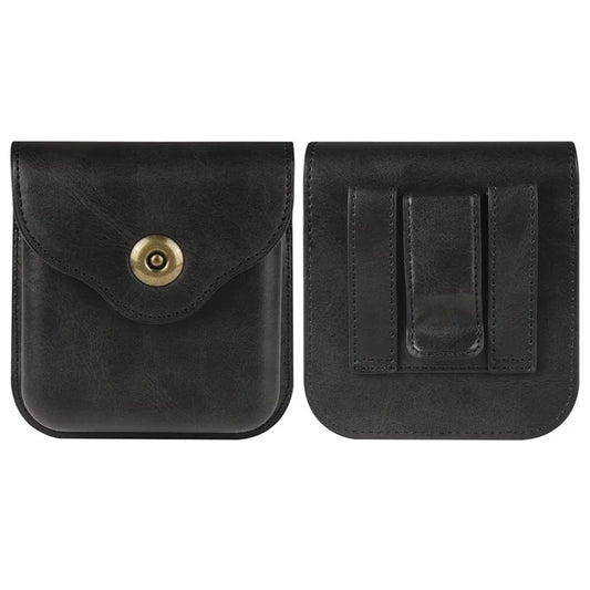 Universal PU Leather Waist Bag with Back Clip and Belt Loop for Folding Phones