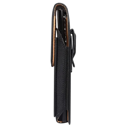 6.2-6.5 inch PU Leather Phone Bag Waist Belt Hanging Phone Holster with Card Slot (Vertical Type)