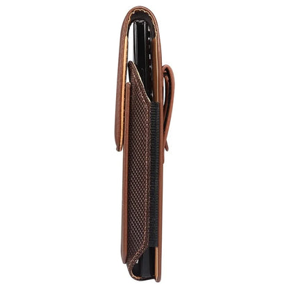 6.2-6.5 inch PU Leather Phone Bag Waist Belt Hanging Phone Holster with Card Slot (Vertical Type)