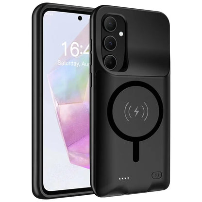 For Samsung Galaxy A35 5G TPU Charger Case Compatible with MagSafe 10000mAh Power Bank