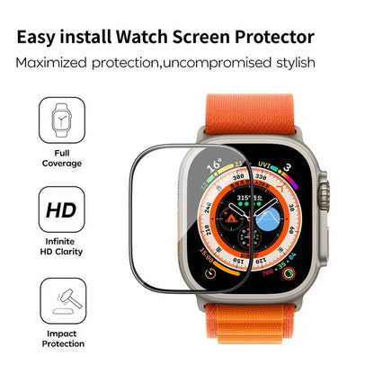 WIWU JD-107 For Apple Watch Ultra / Ultra 2 49mm PMMA Screen Protector Smart Watch Screen Film with Install Tool