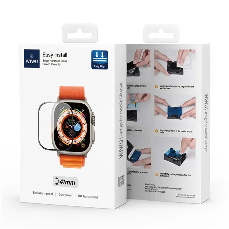WIWU JD-107 For Apple Watch Ultra / Ultra 2 49mm PMMA Screen Protector Smart Watch Screen Film with Install Tool