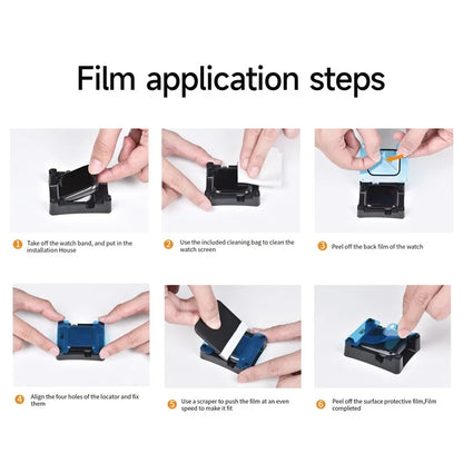 WIWU JD-107 For Apple Watch Series 7 / 8 41mm PMMA Screen Protector Smart Watch Screen Film with Install Tool
