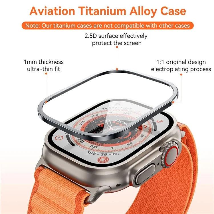 WIWU JD-106 For Apple Watch Ultra 49mm Tempered Glass Screen Protector Smart Watch Screen Film
