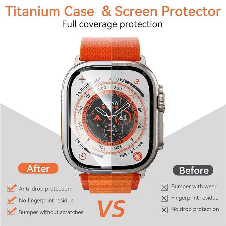 WIWU JD-106 For Apple Watch Ultra 49mm Tempered Glass Screen Protector Smart Watch Screen Film