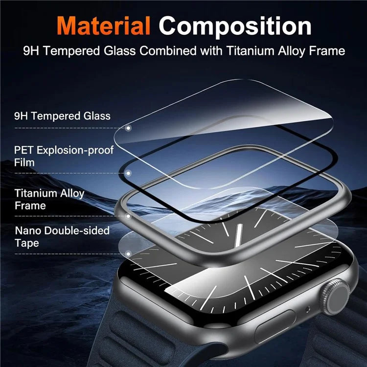 WIWU JD-106 For Apple Watch Series 7 / 8 41mm Tempered Glass Screen Protector Watch Screen Film