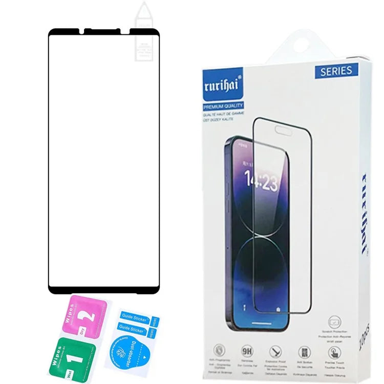 RURIHAI 10Pcs For Sony Xperia 1 VI HD Clear Screen Film High Aluminum-Silicon Glass Screen Protector