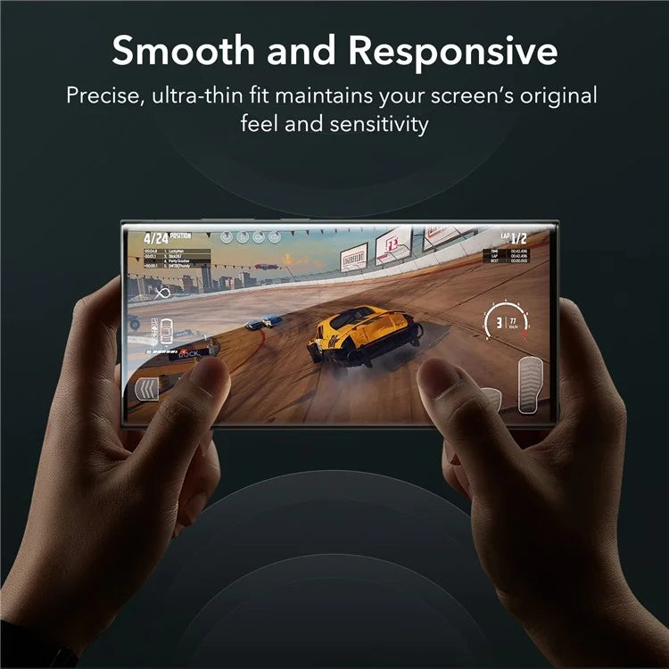 ESR 2Pcs Screen Protector Samsung Galaxy S23 Ultra , Easy Installation Tempered Glass Film + 2 Pack Camera Lens Protector