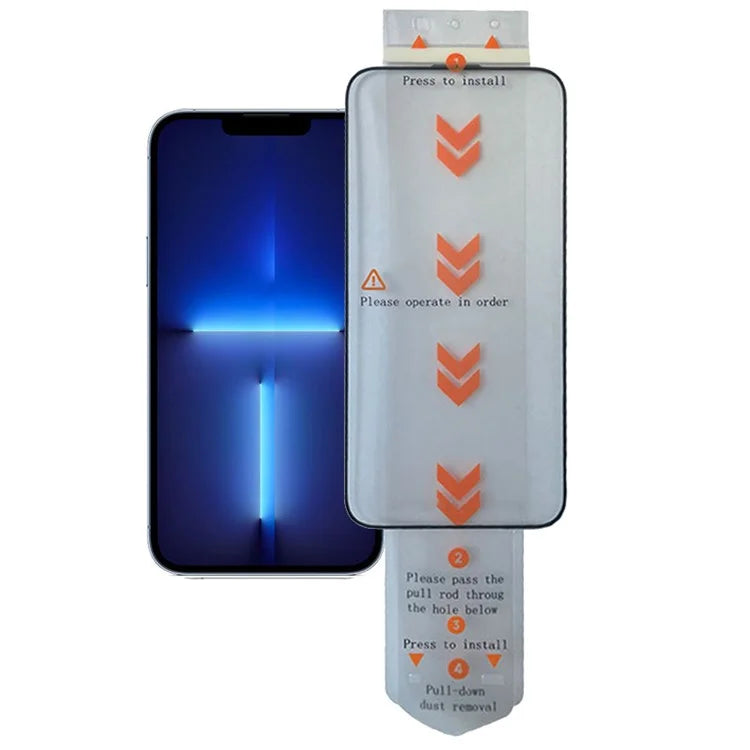 For iPhone 13 Pro Max Tempered Glass Screen Protector HD Clear (Work with Electric Screen Protector Applicator)