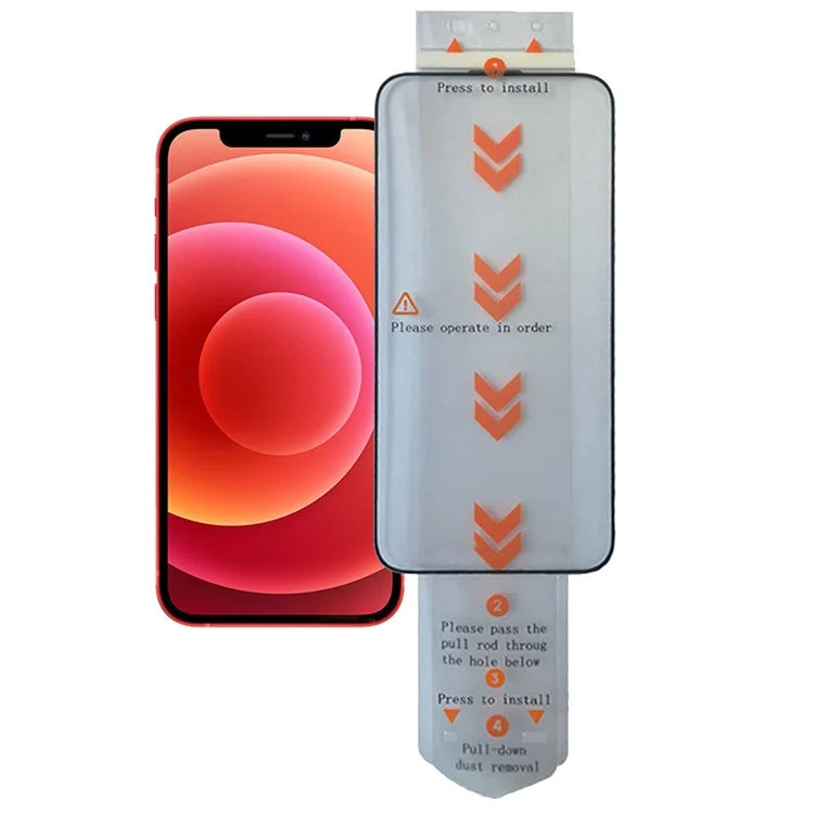 For iPhone 12 Tempered Glass Screen Protector Crystal Clear Screen Film (Work with Electric Screen Protector Applicator)