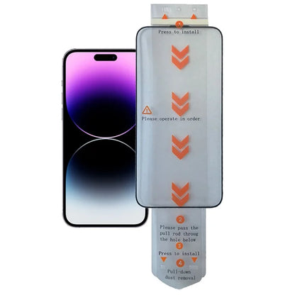 For iPhone 14 Pro Max Clear Screen Protector Tempered Glass Film (Work with Electric Screen Protector Applicator)